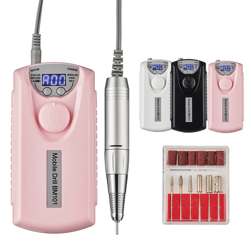 

Low Noise Rechargeable 30000rpm Manicure Machine Portable Electric Nail File Cordless Nail Drill For Nail Drill Bits