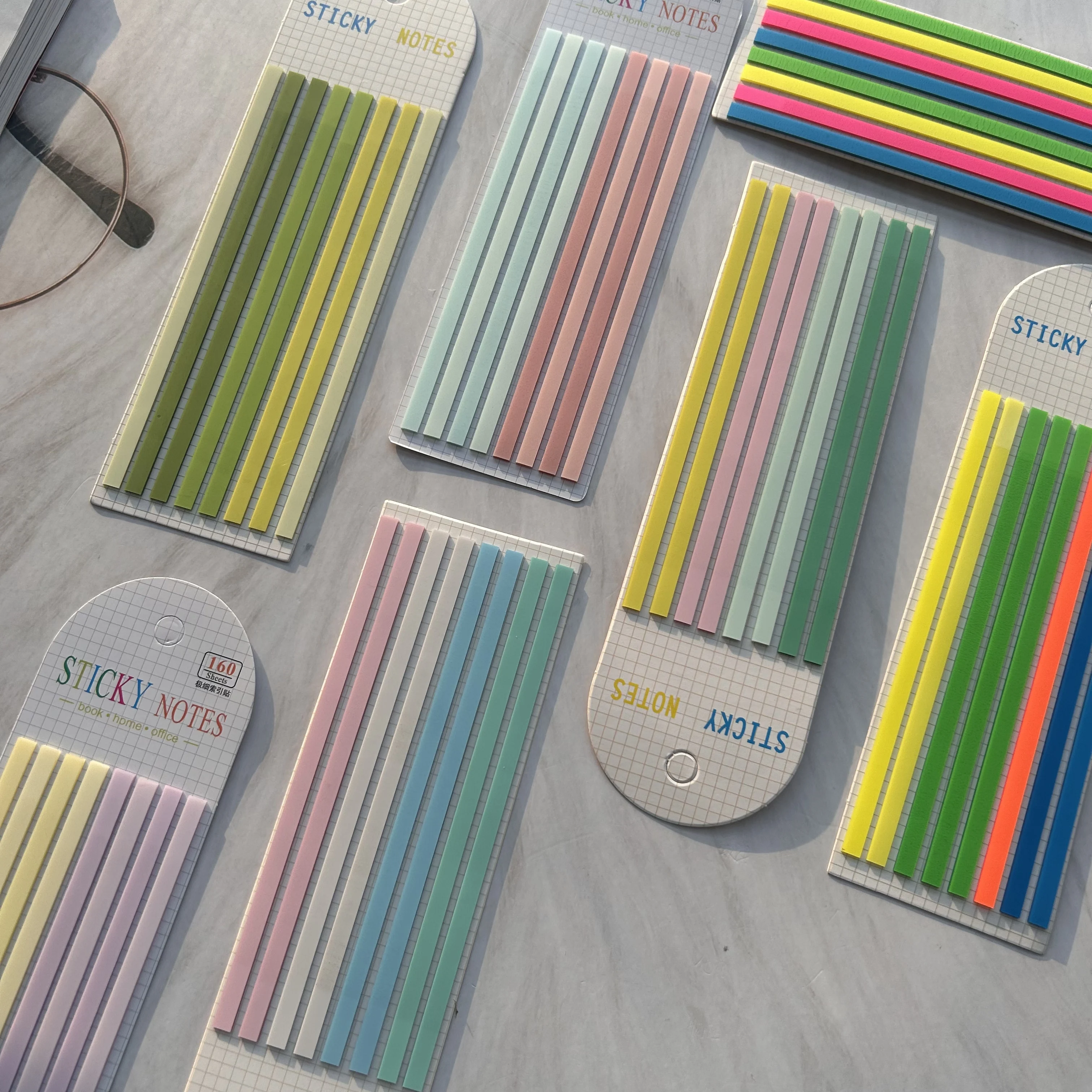 7Packs Clear Sticky Notes And Index Tabs 1120 Sheets Writable Repositionable Page Markers Self-Adhesive Book Annotation Flags