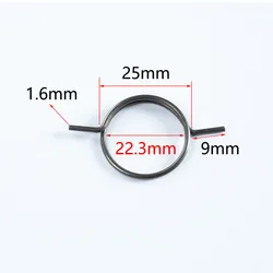 1.6x25x9mm 도난 방지 도어 잠금 비틀림 스프링 수리 금속 코일 교체 액세서리 전자 잠금 핸들 용 부품