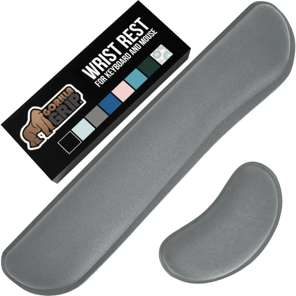 Apoio de pulso de espuma de memória de gel sedoso GRIP para teclado de computador, mouse, design ergonômico para digitação, alívio da dor, suporte de almofadas de mesa H