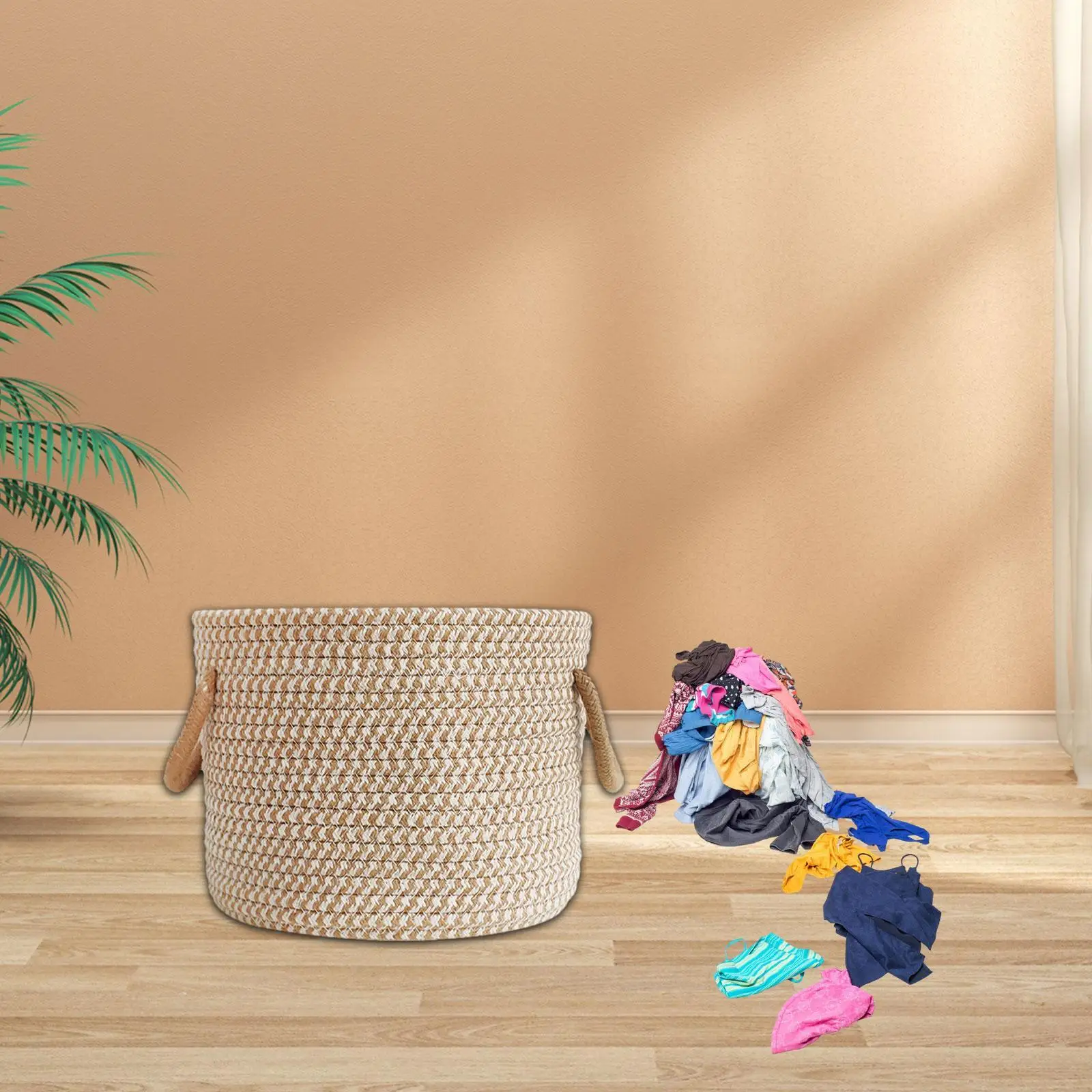 Cotton Rope Basket Toy Basket Picnic Basket Home Decoration Multifunctional