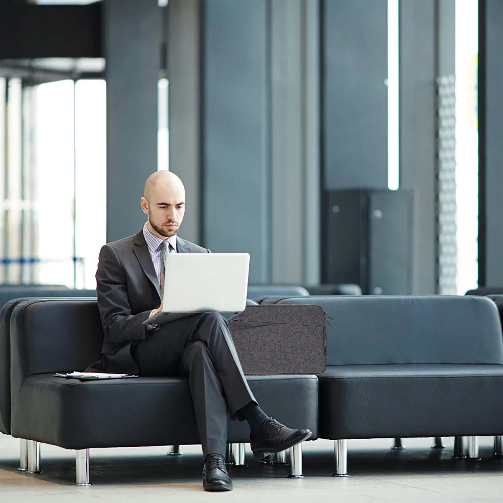 

Waterproof Laptop Bag Portable Carrying Pouch Shock Absorption Durable Practical Notebook Sleeve