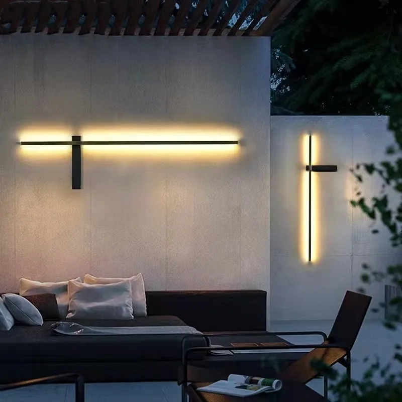 Modern Outdoor Wall Light IP65 Waterproof LED Wall Light AC85~265V Porch Lamp For Courtyard Garden Decoration light fixture