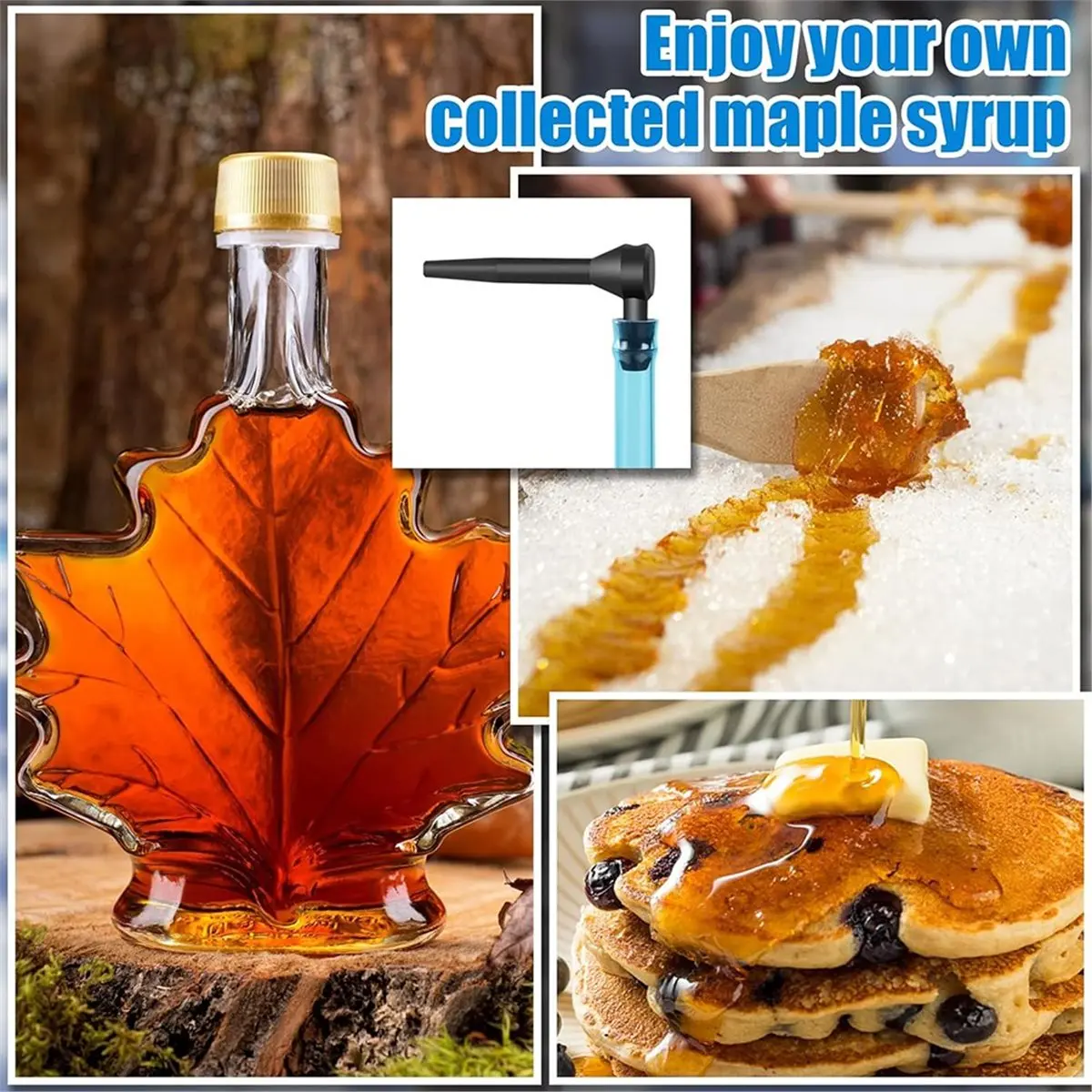 20Set Maple Syrup Tapping Kit with Food Grade Tubing and Maple Tree Taps for Pure Birch Syrup Collection