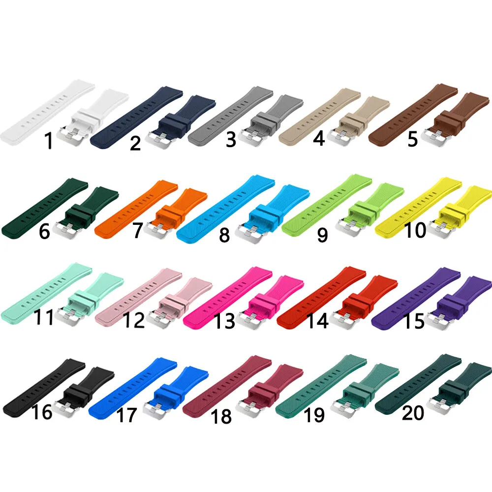 22mm Silicone Watch Band Metal Clasp Strap For Huami Amazfit PACE Stratos 2 2S 3 GTR 2 2e 3 4 Pro GTR 47mm Smartwatch straps