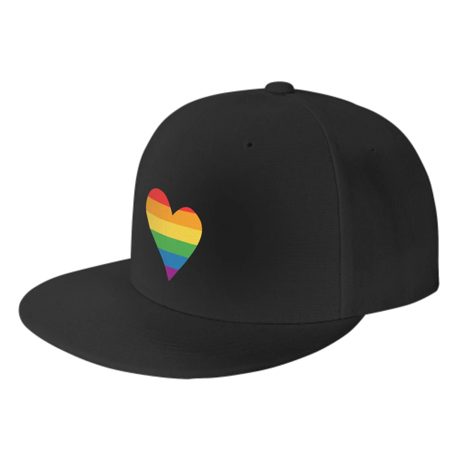 

Pride Rainbow Heart Snapback Flat Bill Hats, Birthday Gifts For Teen Boy Men Women, Adjustable