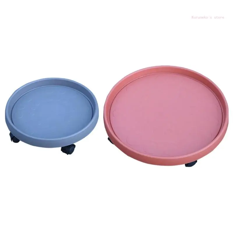 Giá đỡ cây hạng nặng có bánh xe Chậu hoa tròn Mover Garden Cán tròn