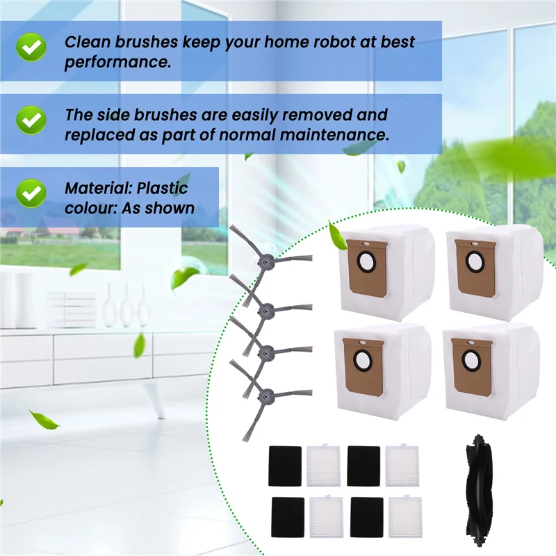 A05G-الأسطوانة فرشاة جانبية فلتر Hepa كيس لجميع الغبار ل Eufy Clean L50 / L50 SES / L60 / L60 جهاز آلي لتنظيف الأتربة الملحقات جزء