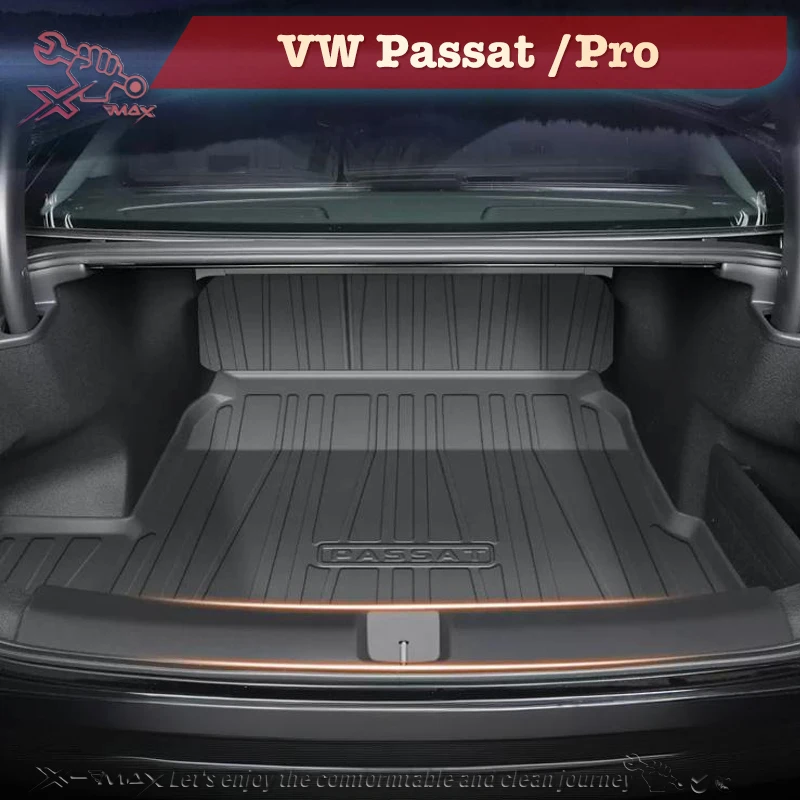 

For VW Passat Pro 2019-2025 TPE Custom Fit Car Trunk Mat All Season Cargo Mat 3D Shaped Laser Measured Trunk Liner