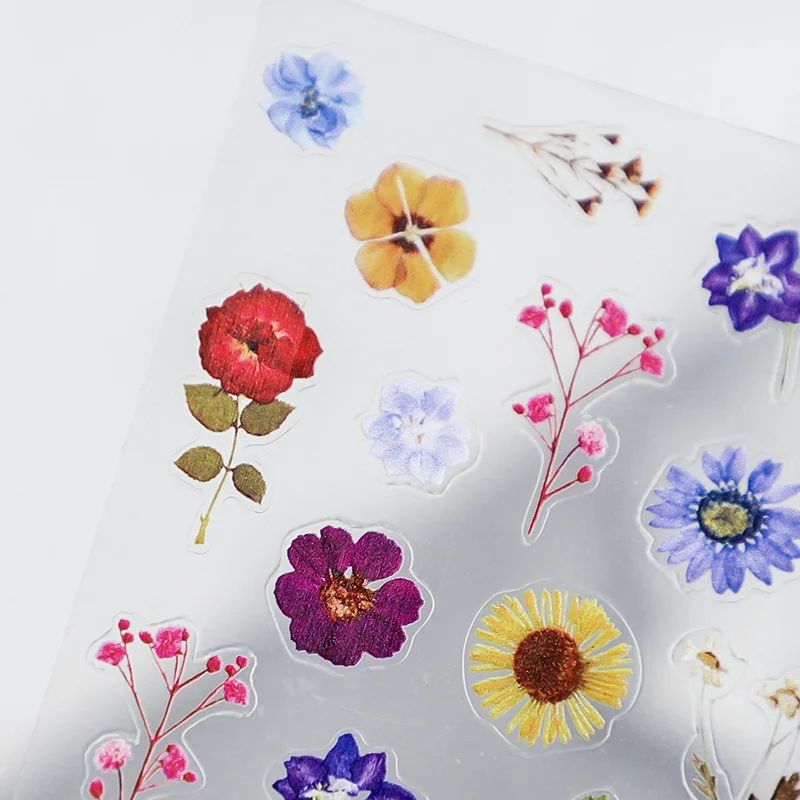 3D Simulation Dried Flowers Adhesive Nail Art Sticker Delicate 5D Soft Embossed Reliefs Nail Decorations Wholesale Dropshipping