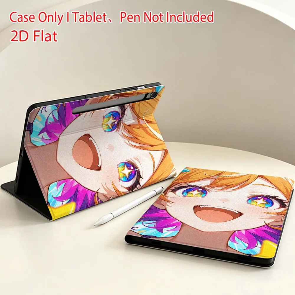 Big-eyed anime girl Soft For Samsung Galaxy Tab S11 S10 S9 S8 S7 S6 A9 A8 A11 Lite FE Plus Pen Tray Tablet Case