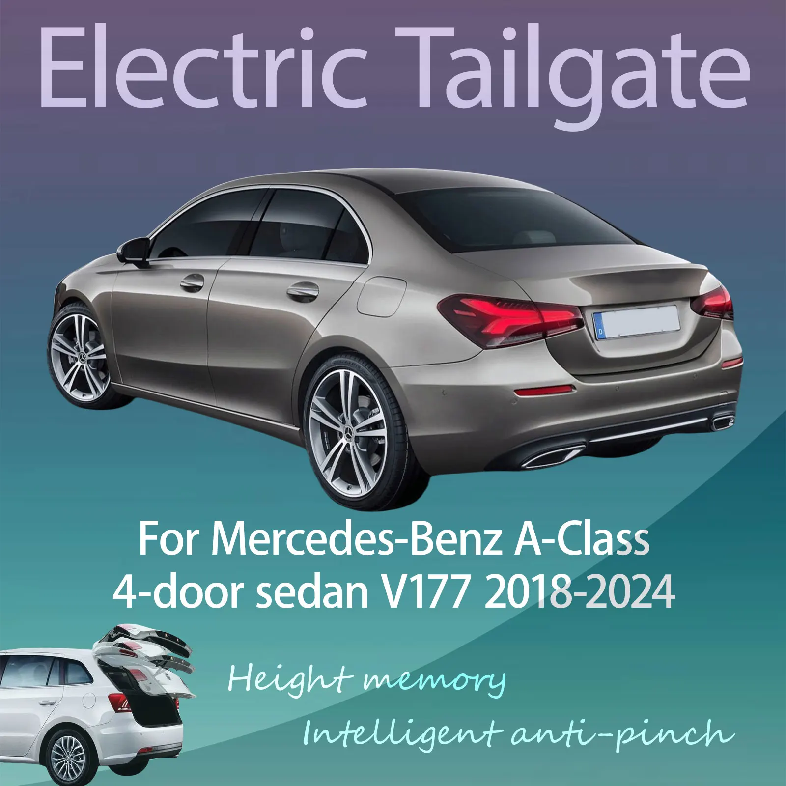 For Mercedes-Benz A-Class 4-door sedan V177 18-24 Automatic lifting Anti-pinch Refitting of Electric Tailgate with Sensor Trunk
