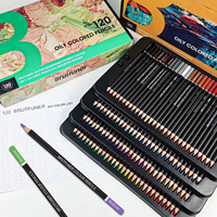 Brutfuner 72/120/180 Piece Oil Colored Pencils Set Soft Wood Drawing Pencil Sketch Pencil Kit For Artist Student Art Supplies
