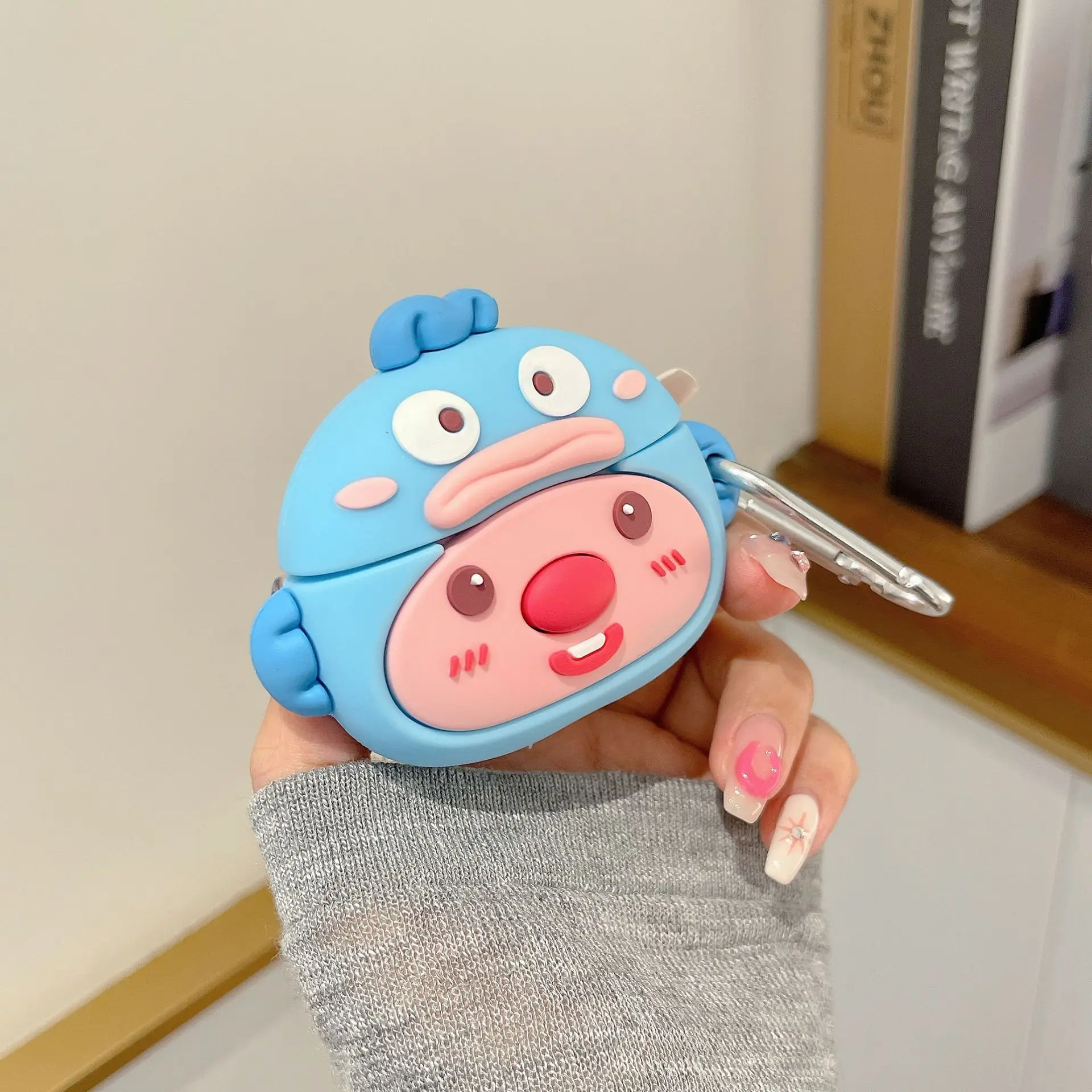 Cartoon Clown Fish Bead Case para Airpods, Capa Protetora do Fone de Ouvido Caixa de Carregamento, Capa para Airpods Pro 1, 2, 3