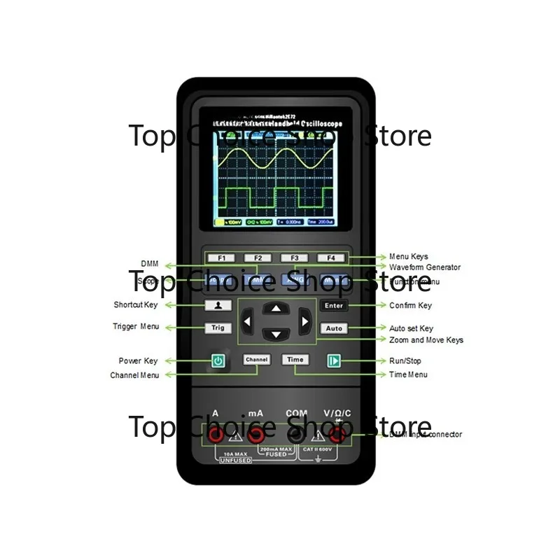 2D72 2C42 2D42 2C72 Handheld Oscilloscope Digital Multimeter Tester Usb Waveform Generator 3in1 Porta-ble Osciloscope