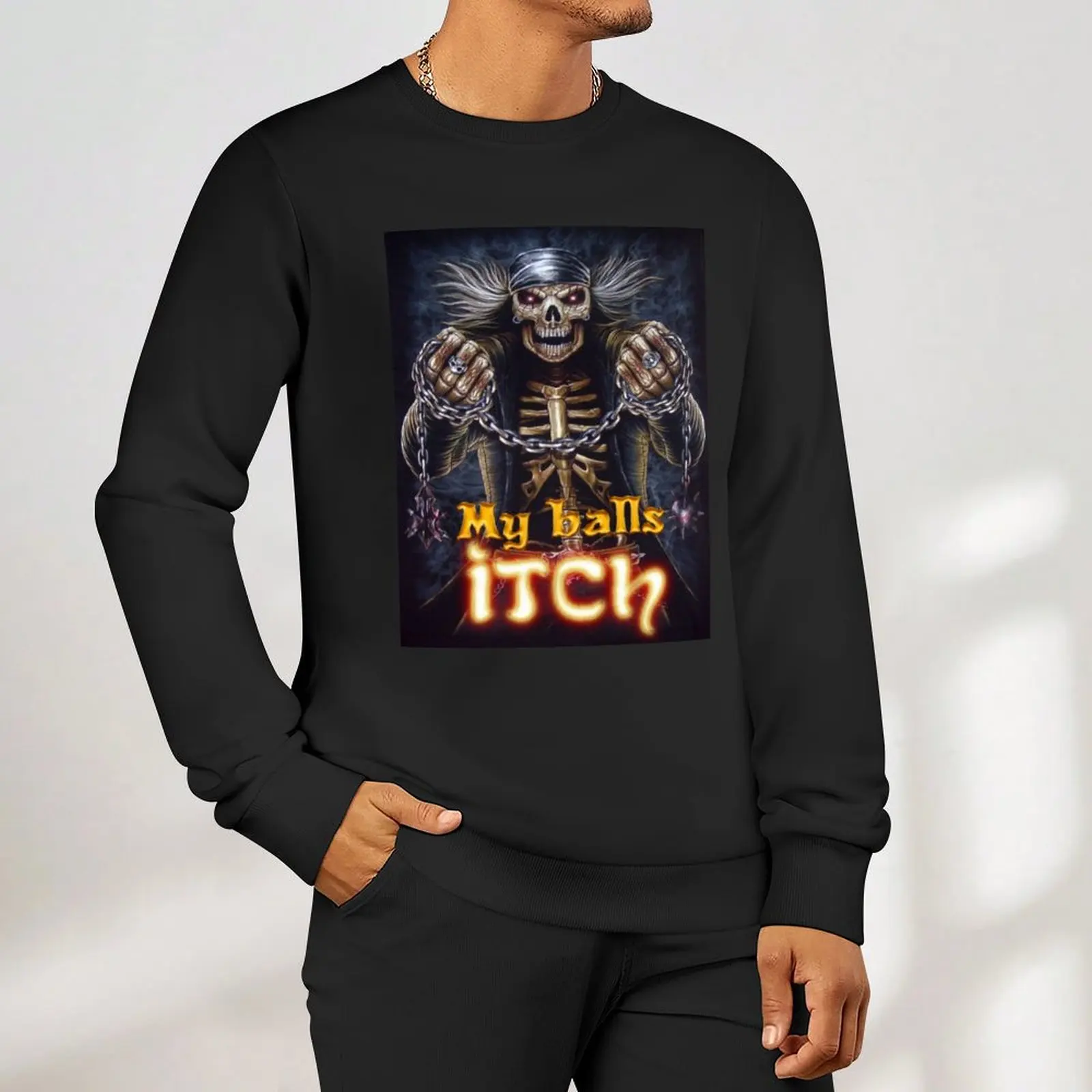 Trucker Skull Wrecking Balls Itch Sweatshirt korean style clothes new in hoodies & sweatshirts