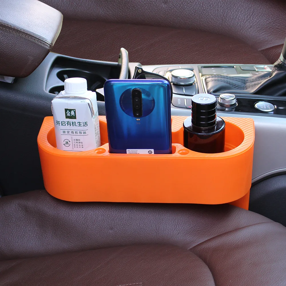 

Car Cup Holder Multifunctional Seat Gap Storage Box Auto Water Double Both Cup Drink Bottle Can Phone Keys Pen Car Storage Box