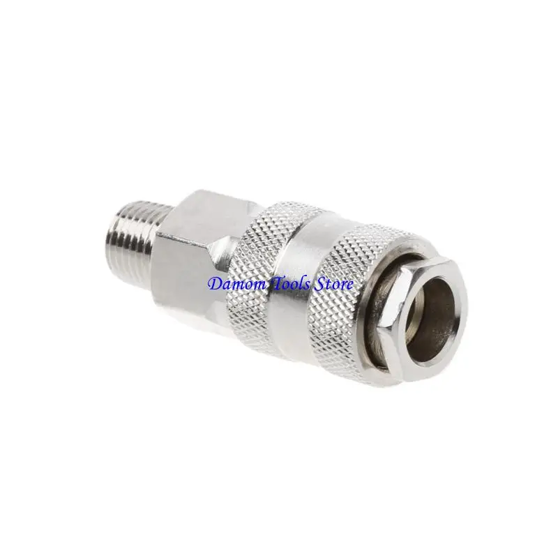 57BE Multifunction Air Hose Couplings 1/4inch Male to Female fast release Fitting Upgrades for Condensed Air Systems