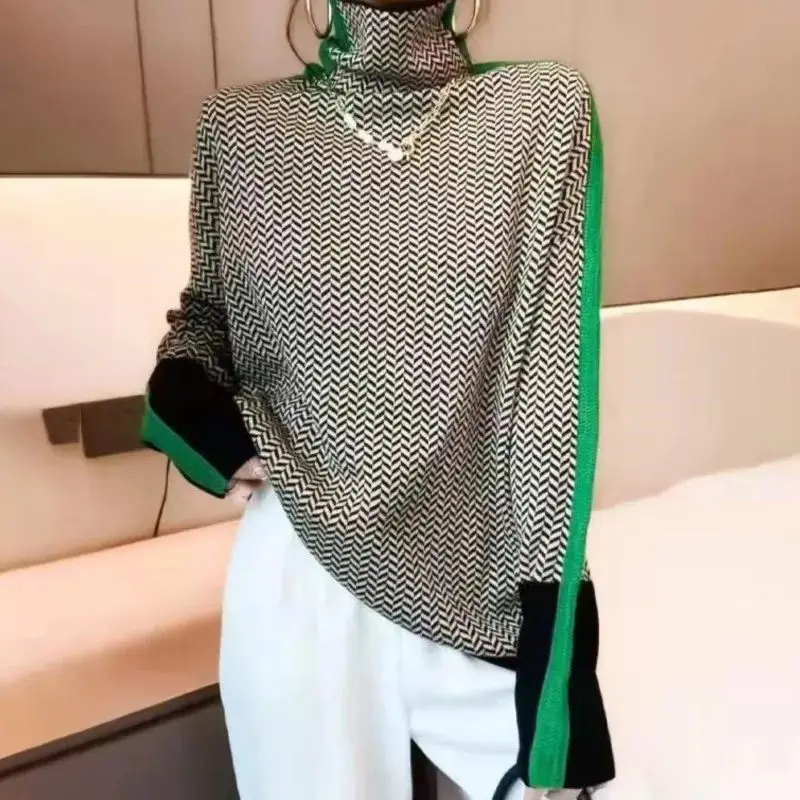 Alobee Women's Knitted Turtlene Sweater Warm Sli Faionable New Arrival Autumn 2024 Ladies' Premium Clothing