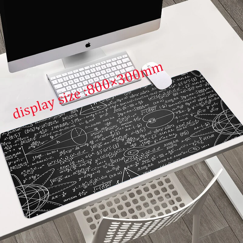 Blackboard Graffiti HD Art Printing XXL Mouse Pad，Gamer Accessory Hot Large Desk Pads，Computer Lock Edge Keyboard Non-slip Mat