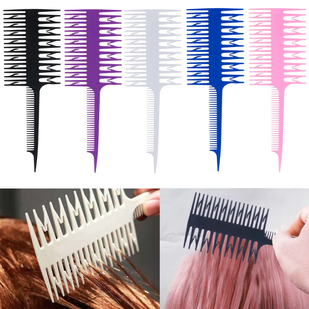 Hair Comb Hair Dyeing Highlight Brush Fish Bone Rat Tail Hailbrush Professional Barber Hairdressing Comb Salon Hair Styling Tool