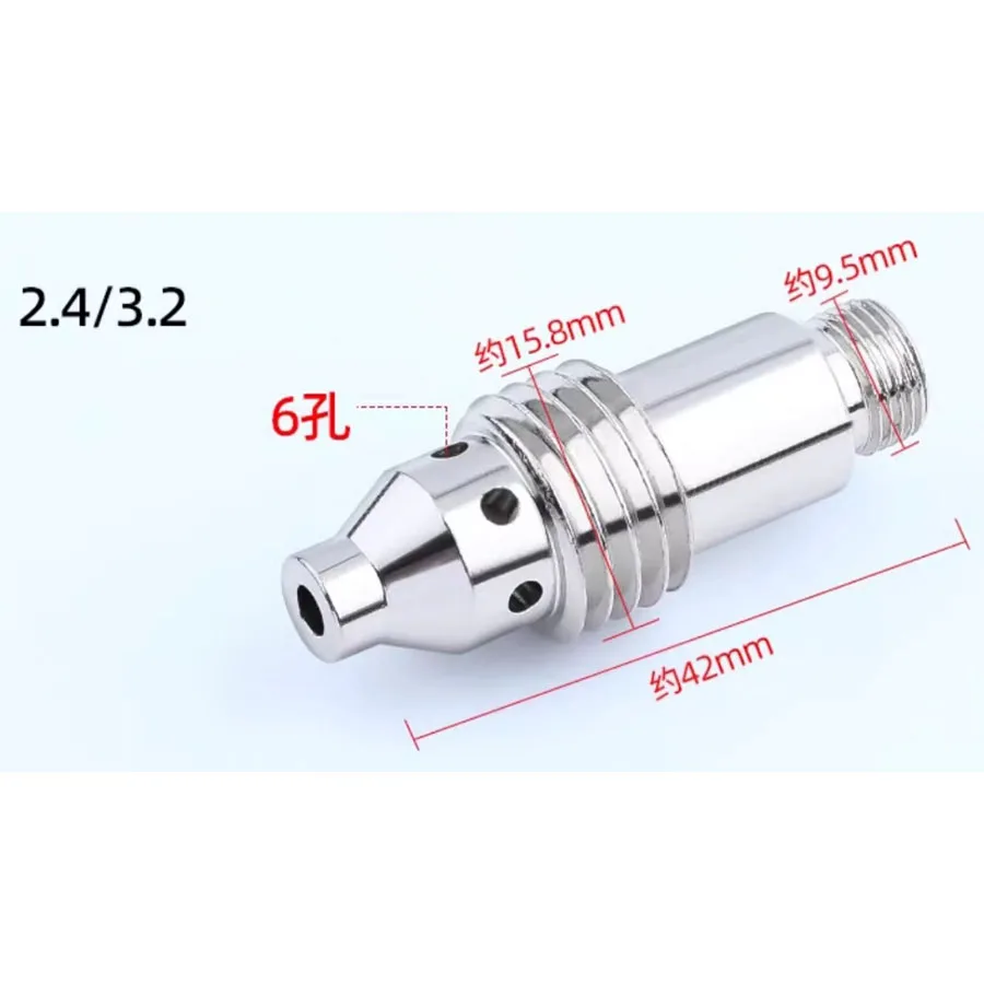 Argon arc welding gun ceramic nozzle connector WP18/17/26 tungsten electrode clamp tube guide body YJ35 ceramic nozzle