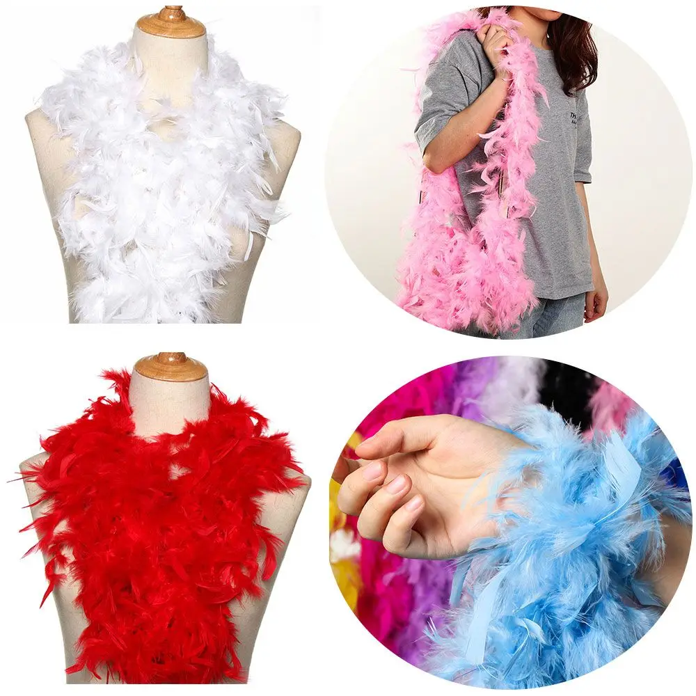 2M Party Costume Party Decoration Wedding Supplies Fluffy Feather Boa Strip Grament Accessaries Feathers Apparel Fabric