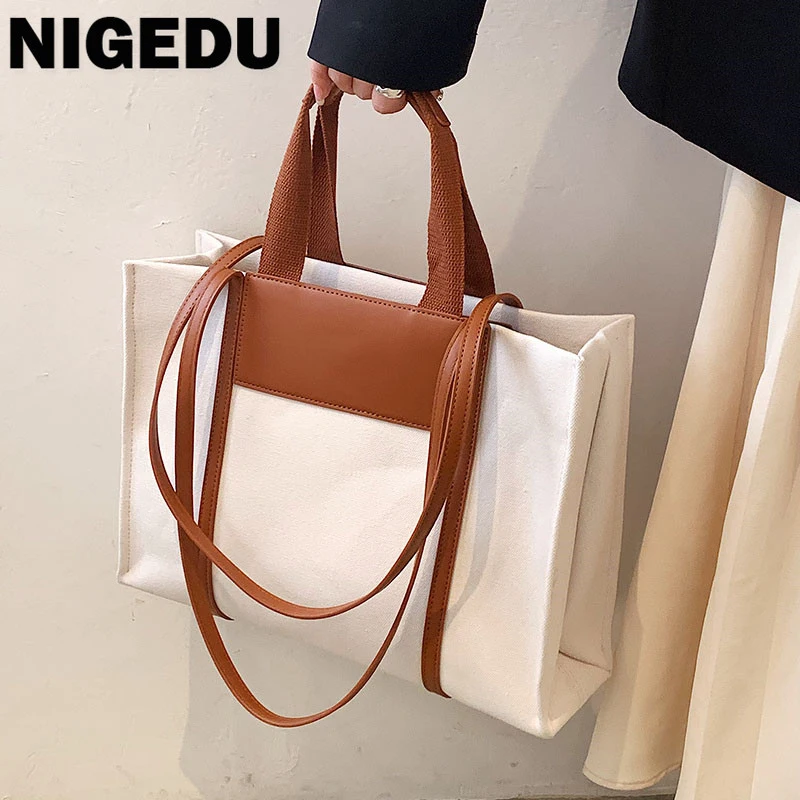 Casual Canvas Large Capacity Women Handbags Designer Brand female Shoulder Crossbody Bags Luxury Big totes Shopper Bag Purse