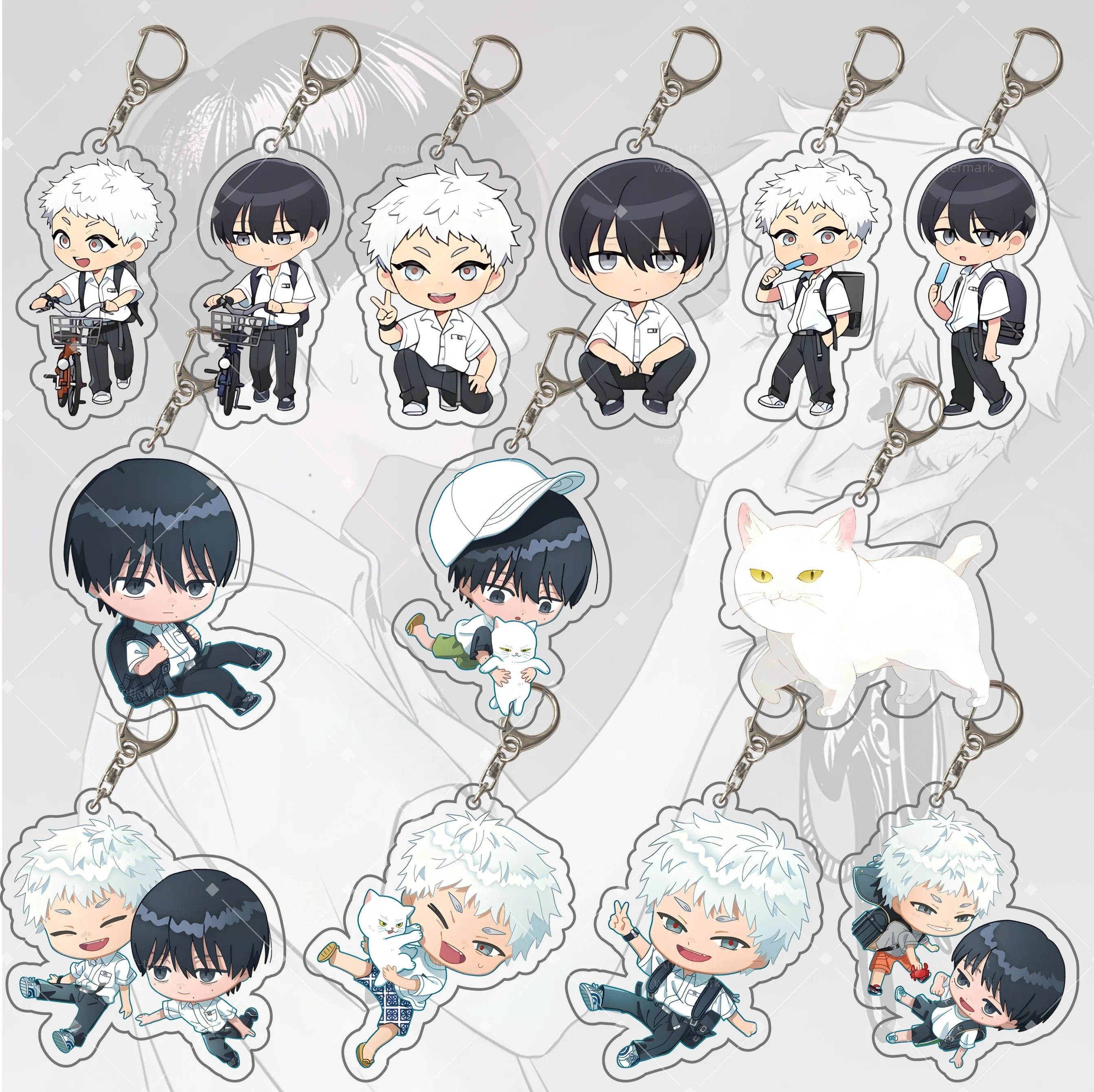 Anime Keychain Hikaru ga Shinda Natsu Hikaru Acrylic Keyring Strap Figure Hanging Accessories Backpack Decoration 6cm, Fan Gift