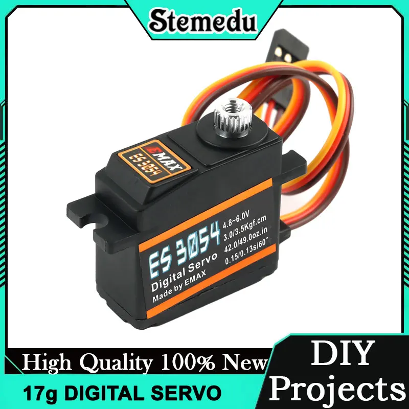 

Цифровой сервопривод Emax ES3054 4.8V-6.0V 3.5кг 23T с металлическим редуктором для радиоуправляемых самолетов, вертолетов, дронов FPV, роботов, запчасти и аксессуары