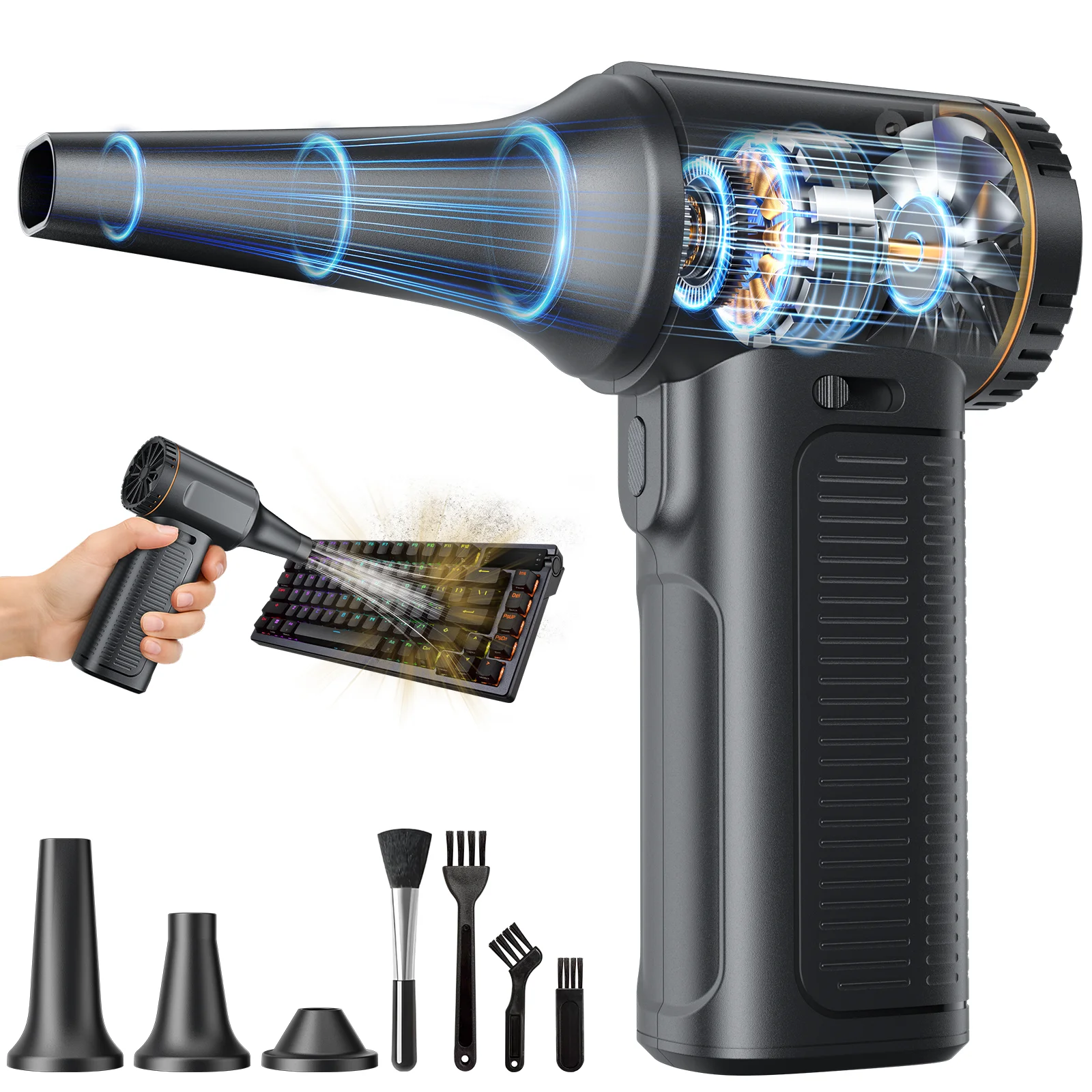 

Turbo Fan Jet 990000RPM Turbo Jet Blower Brushless Vacuum Cleaner Blower For PC/Keyboard/Home/Car Cleaning Air Duster Blower