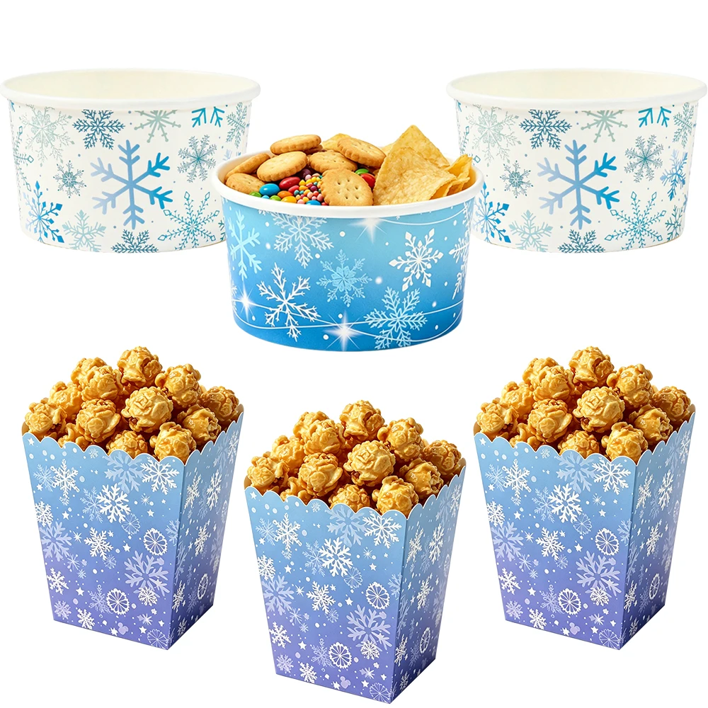 Snowflake Popcorn Boxes 1