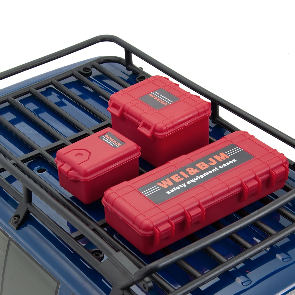 MIBIDAO Simulated Plastic Mini Storage Box for TRX-4 Axial Wraith SCX10 1/10 1/12 RC Car Truck Model Decoration Accessories