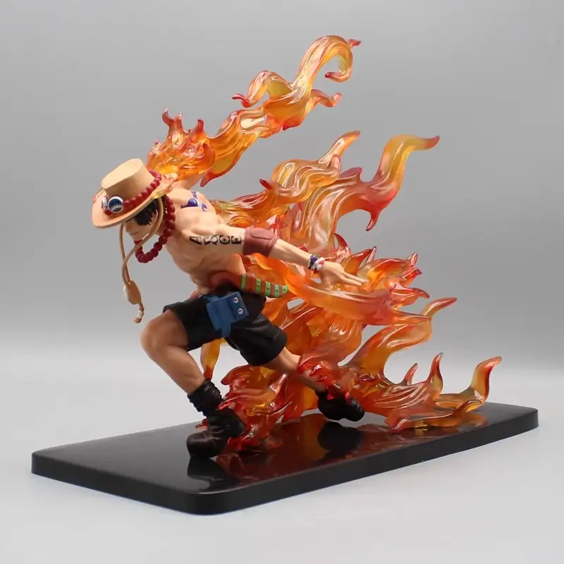 

27cm One Piece Anime Figure Drift Flame Ace GK Manga Statue Desktop Decor Pvc Action Figurine Doll Collectible Model Toy Gift