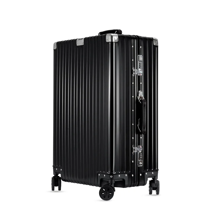 حقيبة سفر معدنية مصنوعة من خليط معدني مقاس 20 بوصة من ألمانيا، حقيبة سفر معدنية للجنسين #5