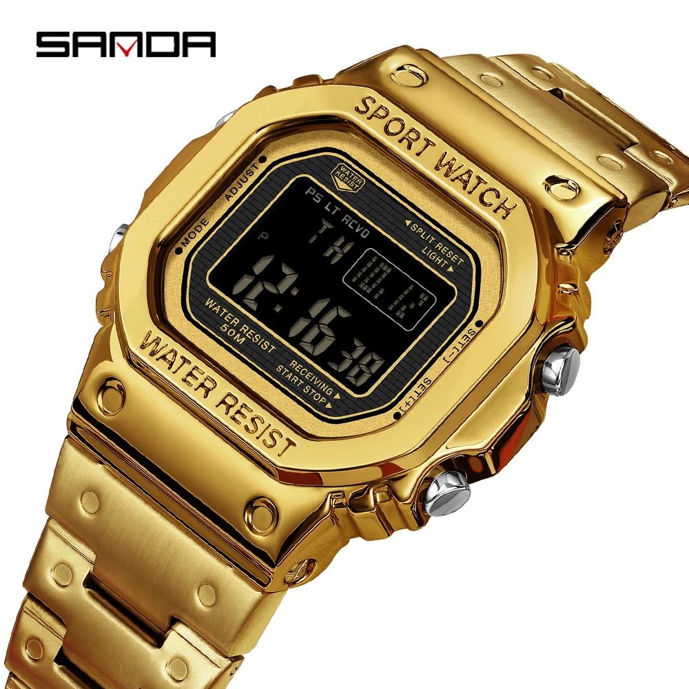 Men's Square Waterproof Multi-Functional Wrist Watch