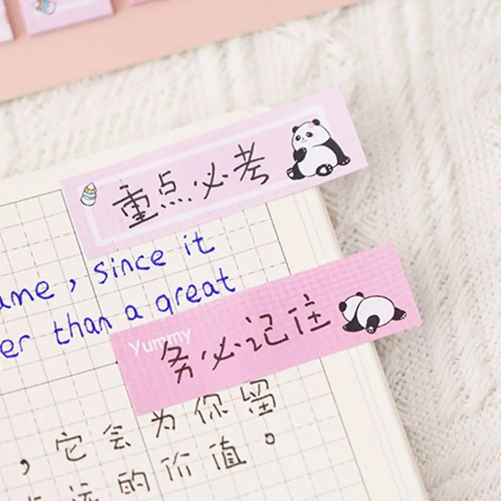 Bookmark Kawaii Panda Sticky Notes Creative N Times Memo Pad Durable Portable Classification Label School