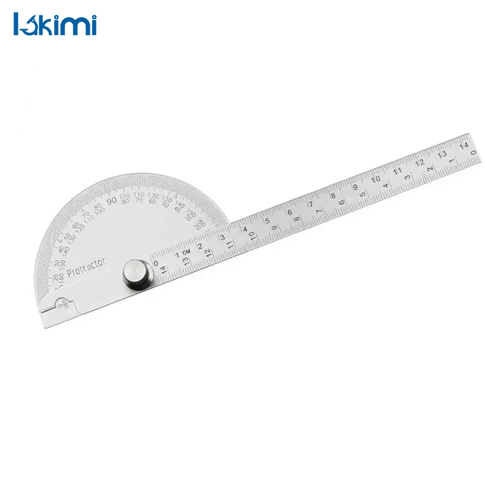 

180 Degree Semi-Circular Protractor Angle Ruler 14cm, Carpenter Dividing Gauge 1PC LK-AA90