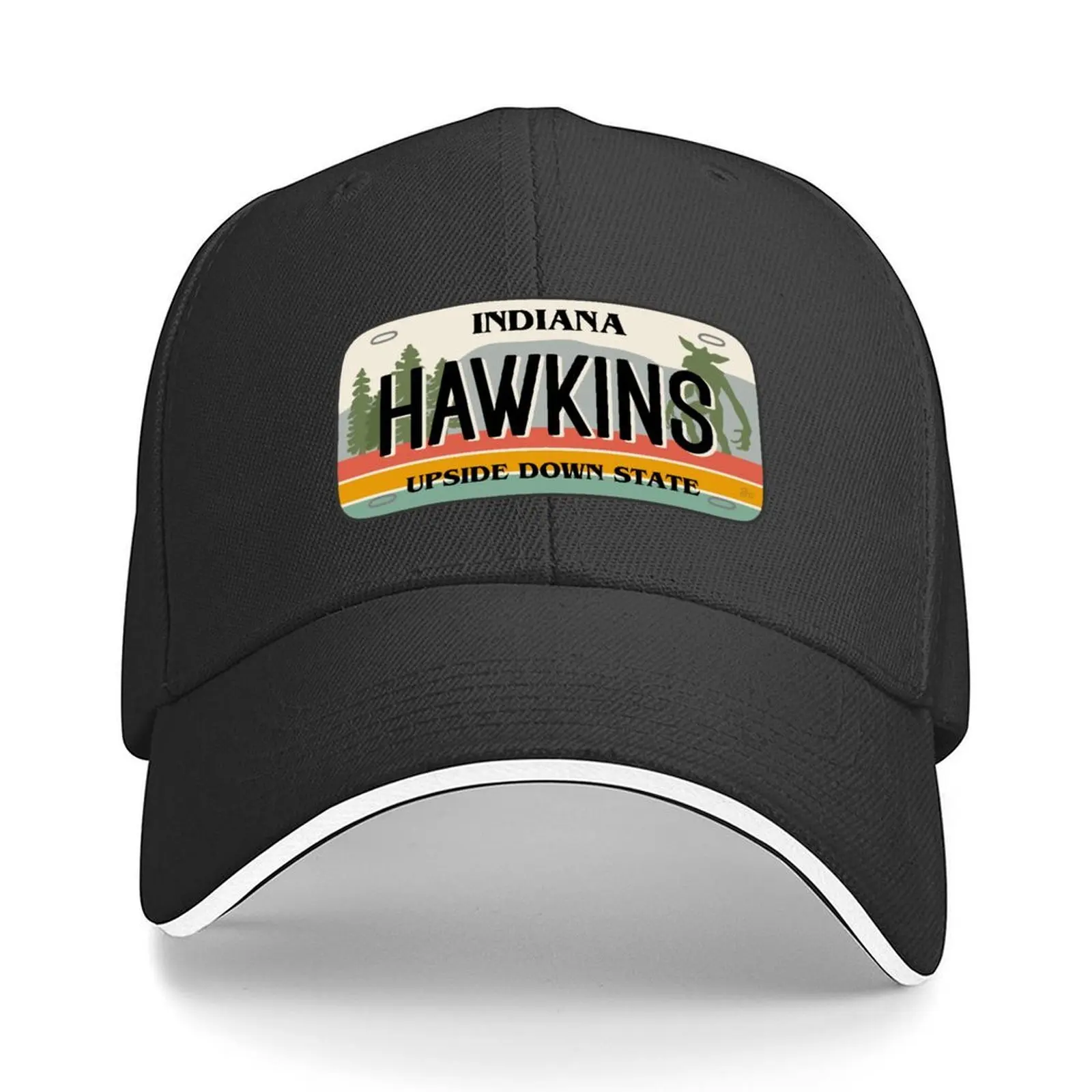 

Hawkins Indiana License Plate Baseball Cap Trucker Cap men's big size hat western Hat Horse Hat Caps For Women Men's
