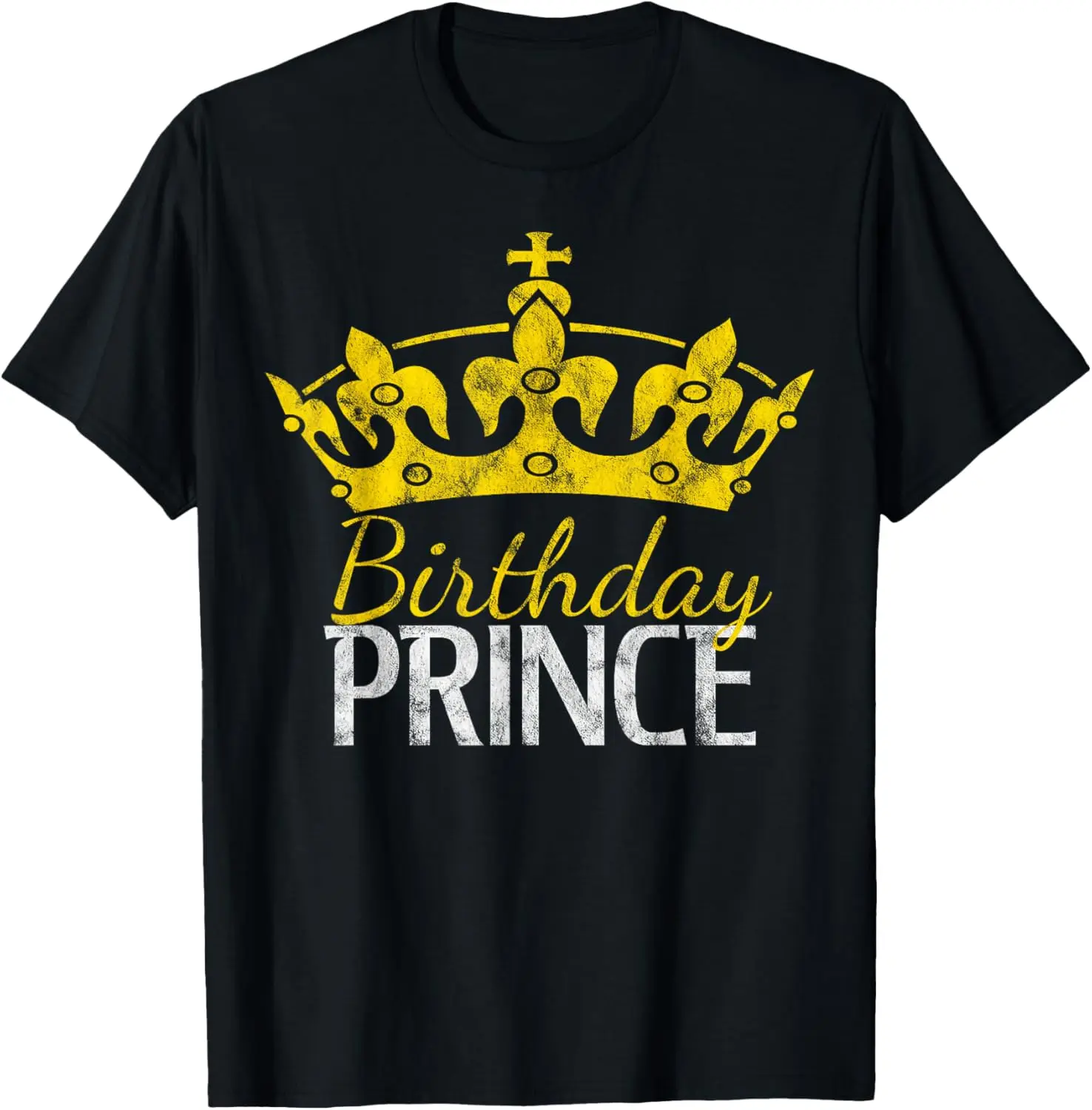 Birthday Prince - For Men And Boys T-Shirt 100% Cotton Trendy Y2K Short-Sleeve Tee – Soft, Quick-Drying, & Moisture-Wicking;