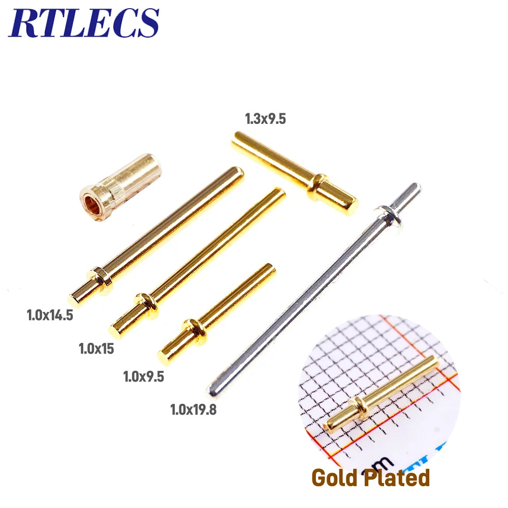 50/200 Pcs Printed Circuit Male PCB Pins Press-Fit Tip 1 1.3 2.0 MM Diameter Single Brass Plated Gold 1u Nickel Connector