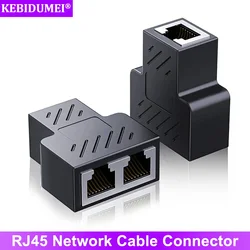 RJ45 Splitter 1 to 2 Ethernet Adapter Internet Network Cable Extender RJ45 Connector Ethernet Socket Connector Coupler for PC