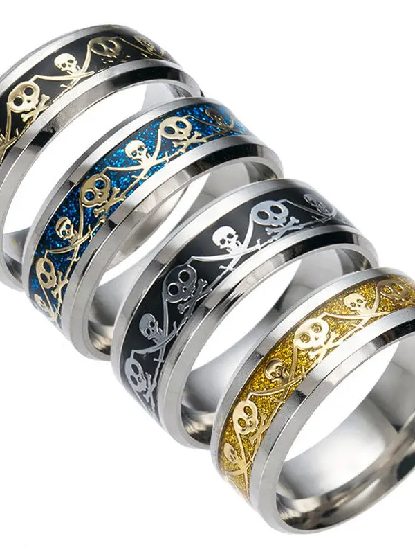 

Ретро-кольца в стиле пиратского капитана, экстравагантные, в стиле панк, модные украшения, мужские и женские персонализированные кольца, аксессуары в стиле хип-хоп