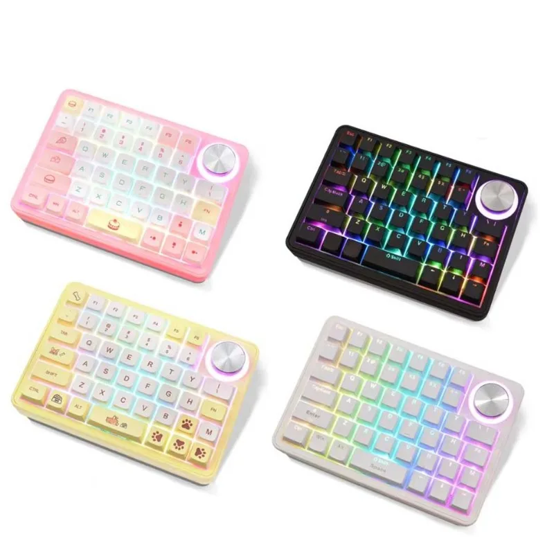 CM45 Bluetooth One-Handed Keyboard Tri-Mode Macro Programming 45 Keys RGB Hot Swappable Left Hand Custom Keypad for Gaming Gifts