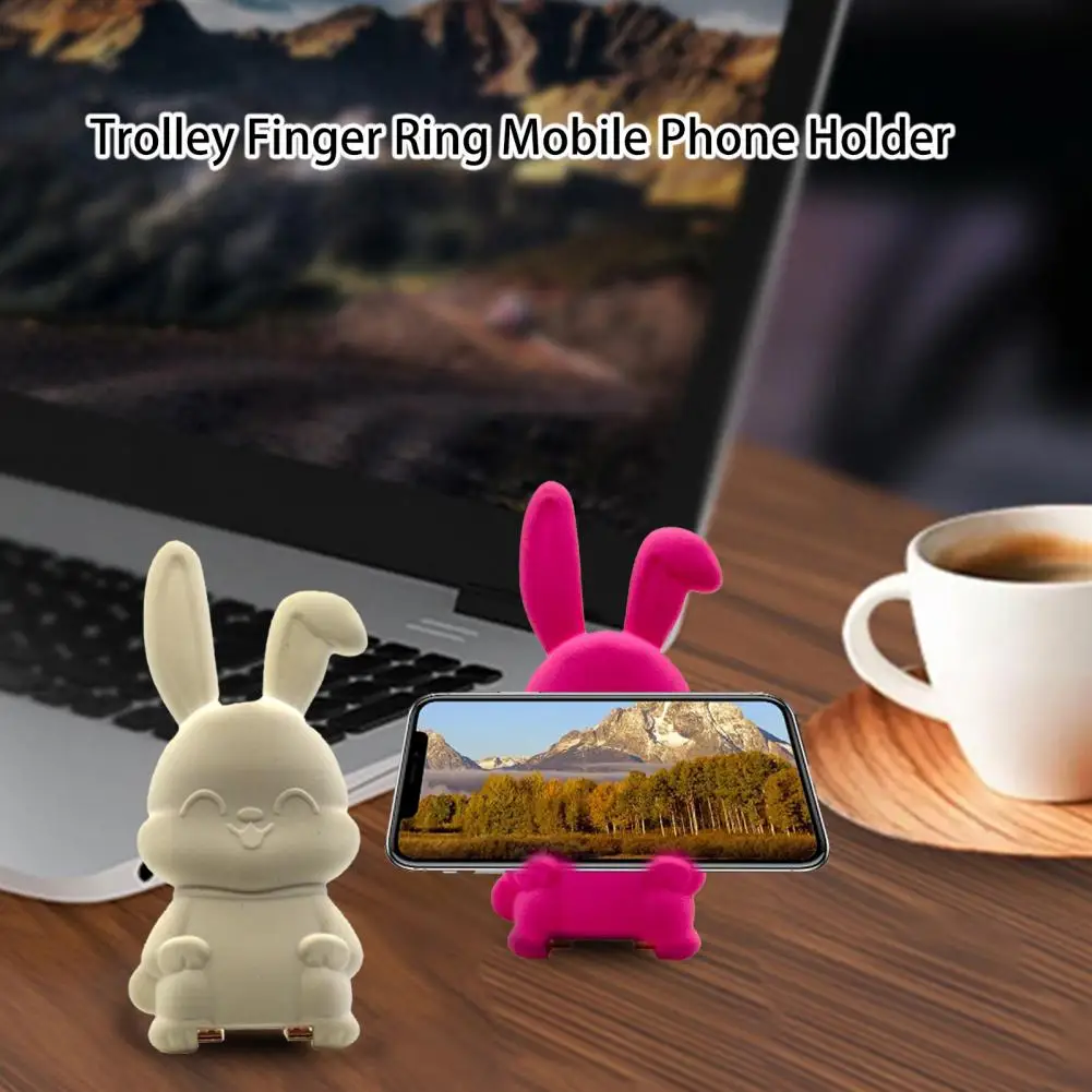 Soporte para teléfono móvil práctico, fácil instalación, carro portátil, anillo de dedo, soporte para teléfono móvil, suministro para el hogar