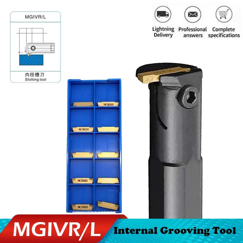 Mgivr2016 mgivr2520 mgivr3125 ferramenta de ranhuramento de torno mgmn inserções de carboneto mgivr/l ferramenta de torneamento interno de haste reta de alta qualidade