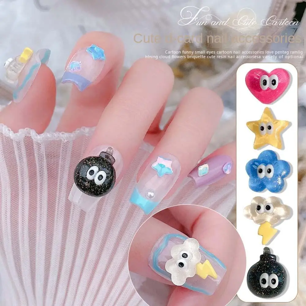 Hars Wolk Ster Love Hearts Manicure Accessoires 3d Nail Art Boren Nagel Steentjes Cartoon Nageldecoraties Nagelsieraden