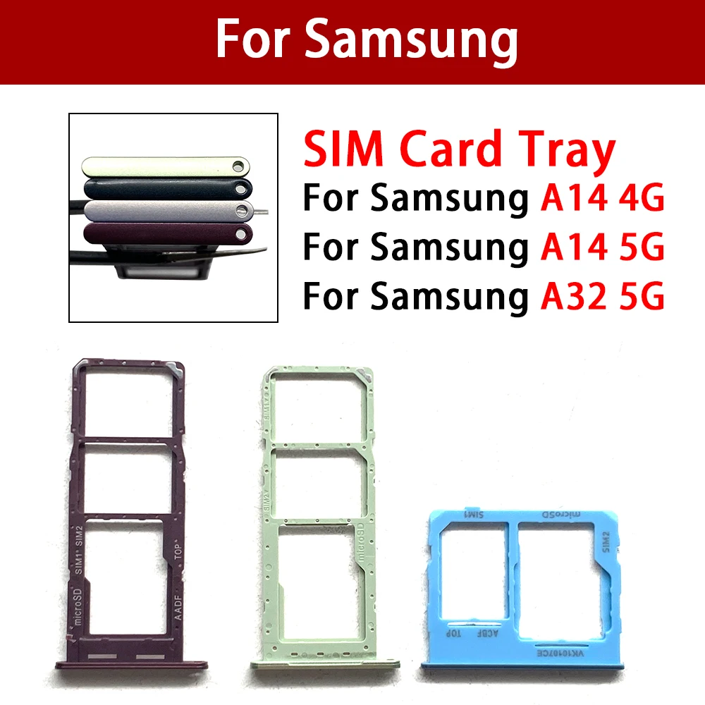 サムスン、スロットホルダー、アダプター引き出し、SIMチップ、マイクロSD、a14、4g、5g、a145、a146、a32、a326、新しい用のSIMカードトレイ