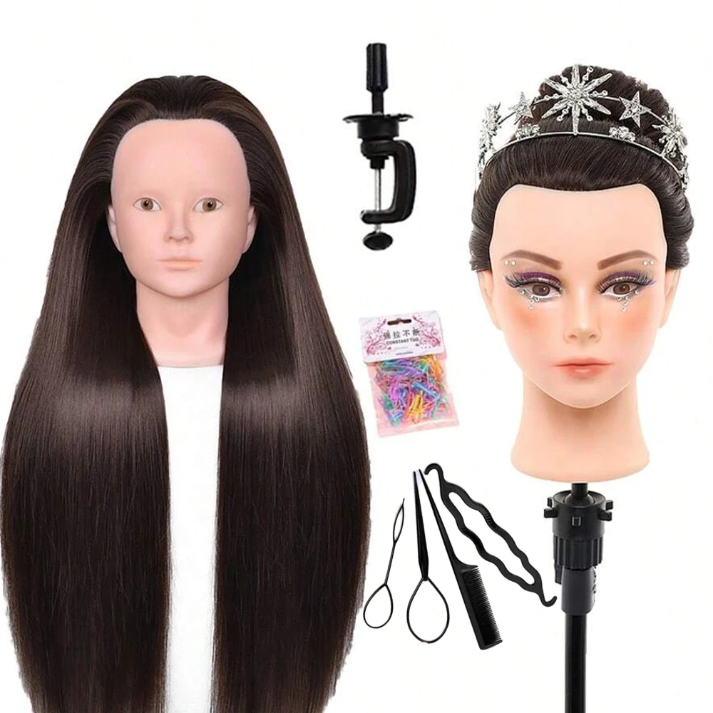 

Женская голова манекена, манекен для волос, косметологический манекен, тренировочная голова куклы для укладки волос, плетение парикмахерских услуг
