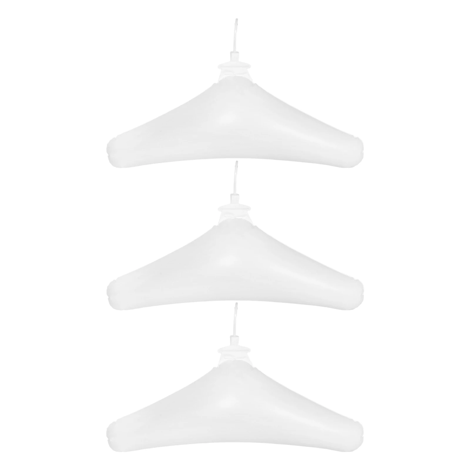 

3pcs Inflatable Hanger Lightweight Foldable Clothes Rack for Travel Drying Plastic Coat Hangers SpaceSaving Wardrobe Organizer